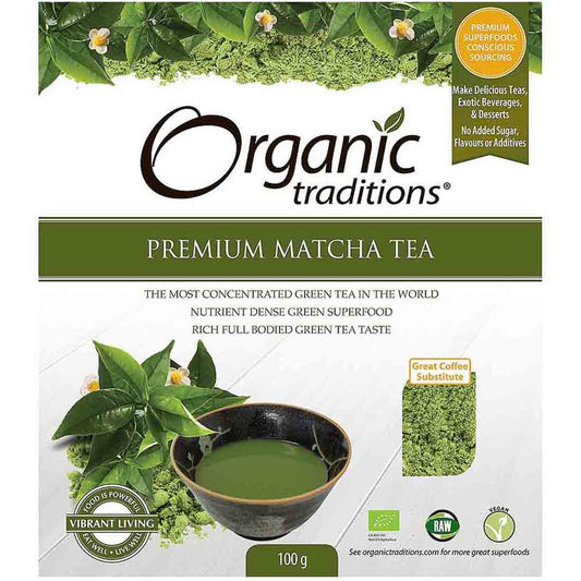 Organic Traditions Premium Matcha Tea, 100g