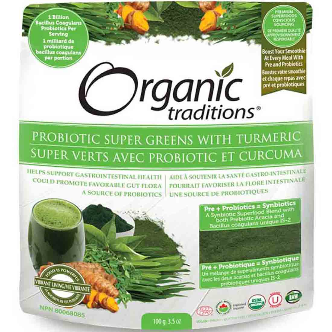 Organic Traditions Probiotic Smoothie Mix, 200g