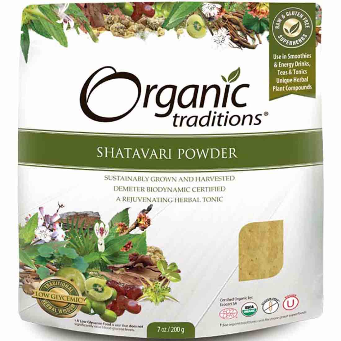Organic Traditions Shatavari Powder, 200g