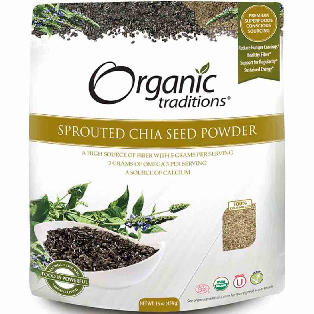 Organic Traditions Sprouted Chia Seed Powder – Vitamart.ca