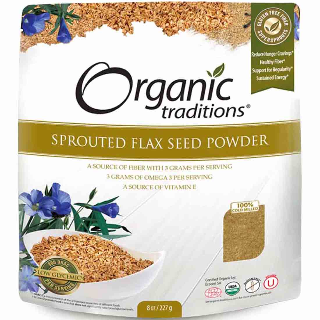 Organic Traditions Sprouted Flax Seed Powder