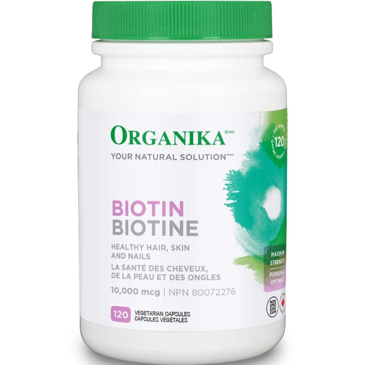 Organika Biotin 10,000mcg (Healthy Hair, Skin and Nails)