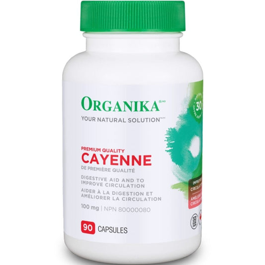 Organika Cayenne Extract 100mg, 90 Capsules