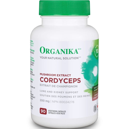 Organika Cordyceps Mushroom Extract 200mg, 90 Vegetarian Capsules