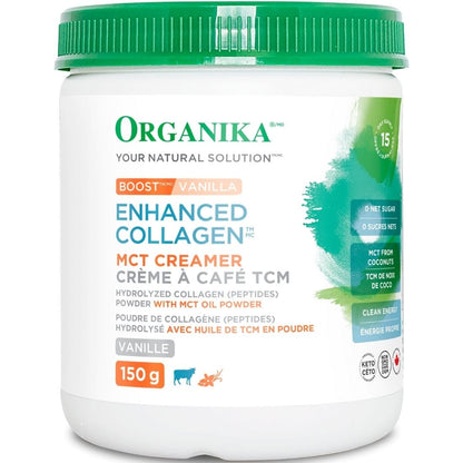 Organika Enhanced Collagen Boost with MCT Oil (Keto Collagen Creamer), 150g