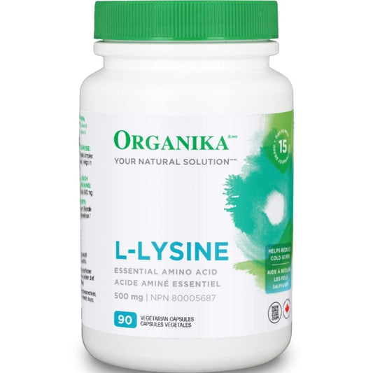 Organika L-Lysine, 500mg, 90 Vegetarian Capsules