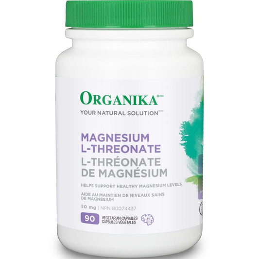 Organika Magnesium L-Threonate 50mg, 90 Vegetarian Capsules