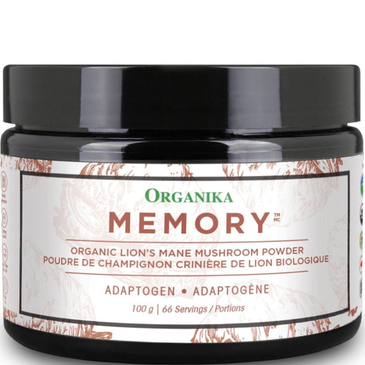Organika Memory, Organic Lion's Mane Mushroom Powder, 100g