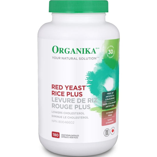 Organika Red Yeast Rice Plus, 500mg Red Yeast Rice, 180 Vegetarian Capsules