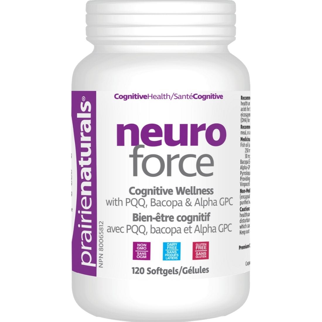 Prairie Naturals NeuroForce Cognitive Health with PQQ, Bacopa and Alpha GPC