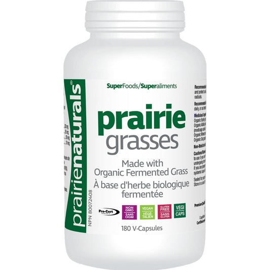Prairie Naturals Organic Fermented Prairie Grasses, 180 Vcaps