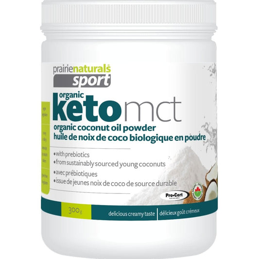 Prairie Naturals Sport Organic Keto MCT Powder (Organic Coconut Oil Powder), 300g