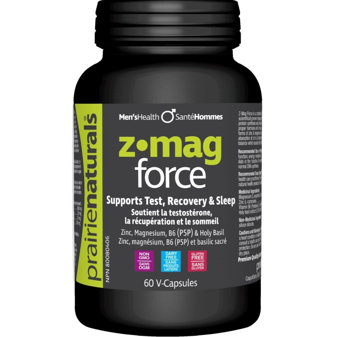Prairie Naturals Z-Mag Force (ZMA + Holy Basil)