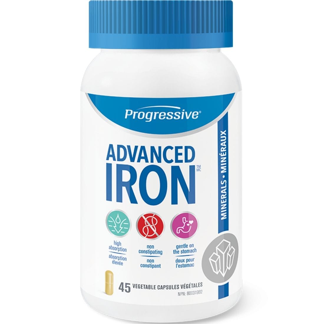 Progressive Advanced Iron 15mg (Gentle on the Stomach), 45 Capsules