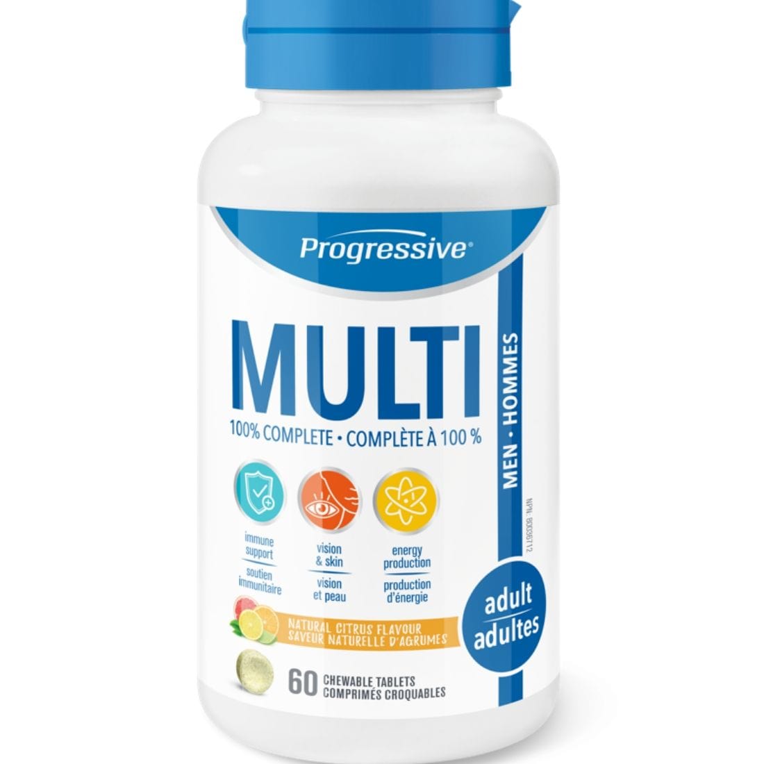 Progressive Chewable MultiVitamins For Adult Men, 60 Chewable Tablets