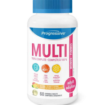 Progressive Chewable MultiVitamins For Adult Women, 60 Chewable Tablets