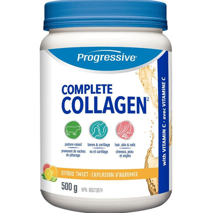 Progressive Complete Collagen (Grass Fed Bovine Collagen with Vitamin C & Tryptophan)
