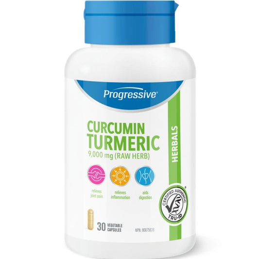Progressive Curcumin Turmeric 9000mg (Raw Herb), 30 Capsules