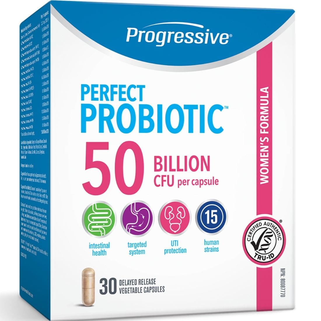 Progressive Perfect Probiotic Women's Support 50 Billion CFU Delayed Release (refrigerated)