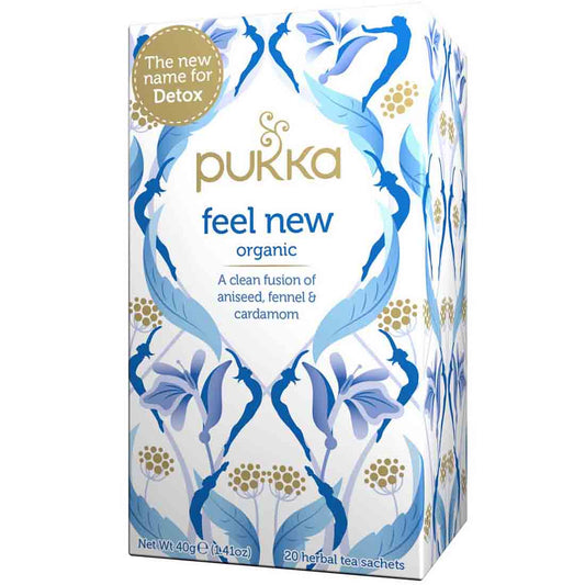 Pukka Organic Feel New (Formerly Detox) Tea, 20 Tea Sachets