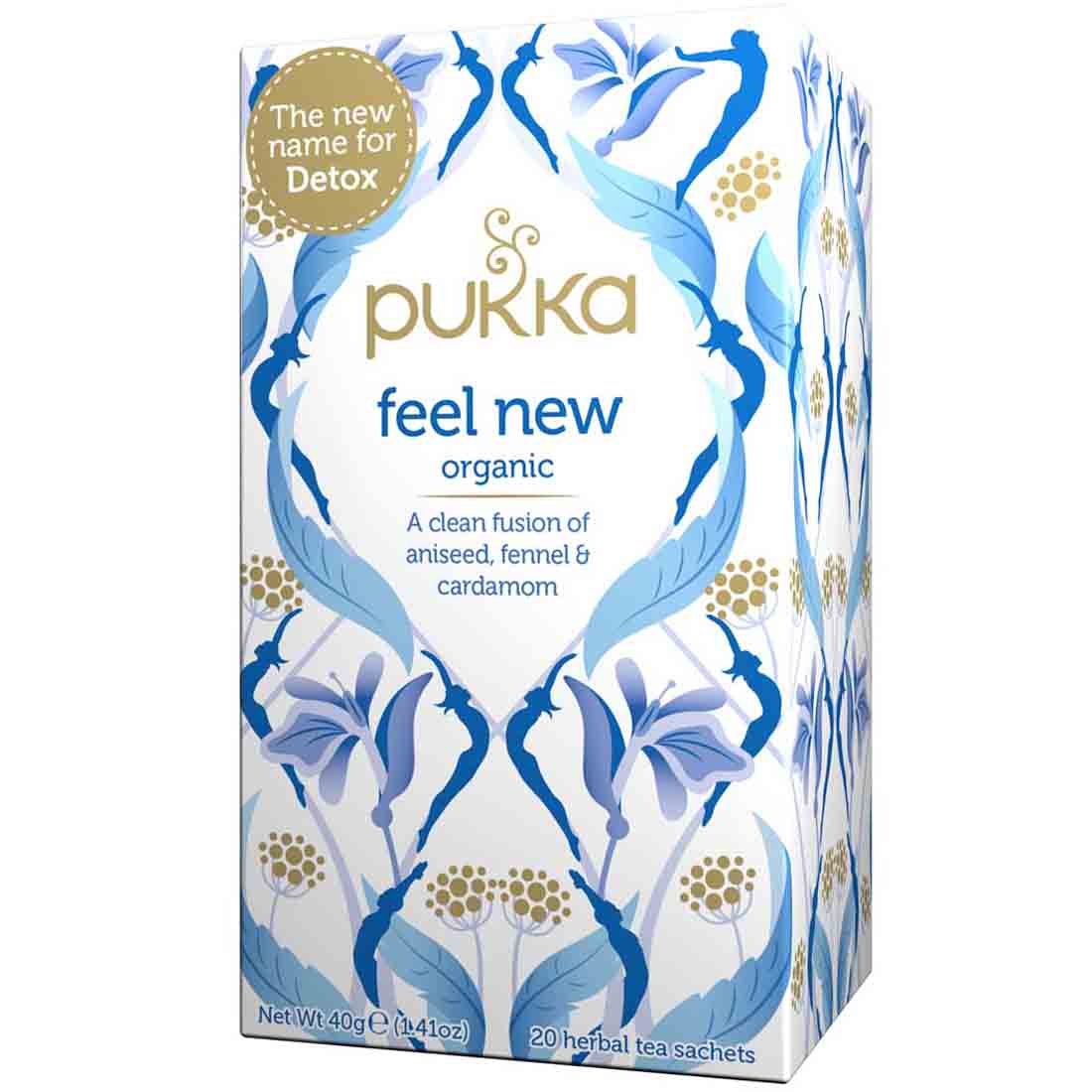 Pukka Organic Feel New (Formerly Detox) Tea, 20 Tea Sachets