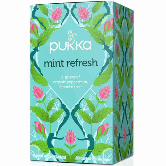 Pukka Organic Mint Refresh Tea, 20 Tea Sachets