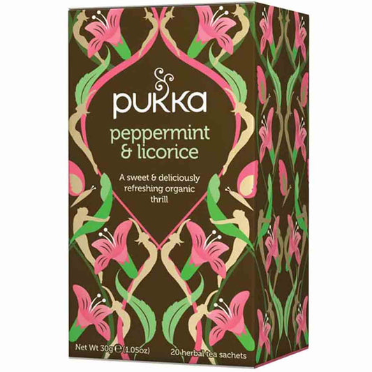 Pukka Organic Peppermint & Licorice Tea, 20 Tea Sachets
