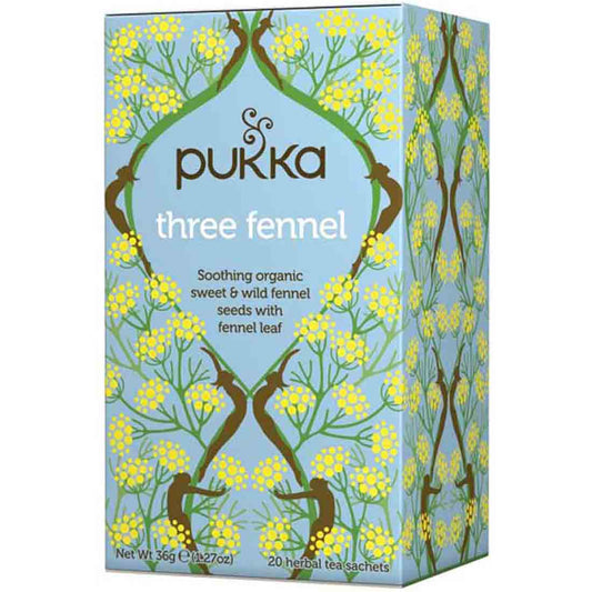 Pukka Organic Three Fennel Tea, 20 Tea Sachets