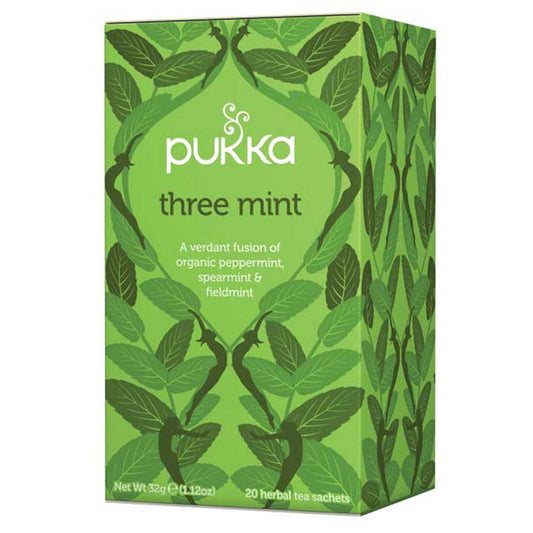 Pukka Organic Three Mint Tea, 20 Tea Sachets