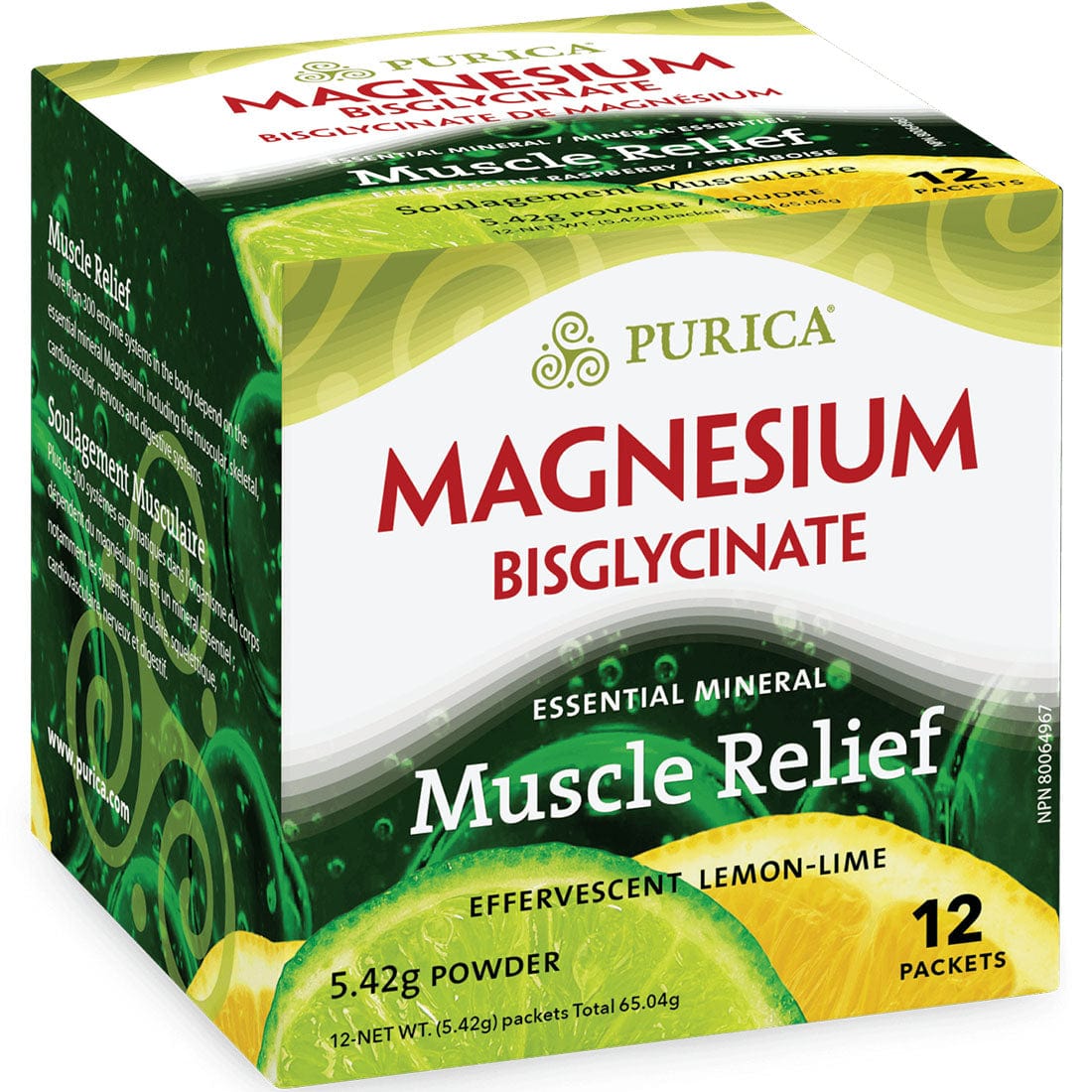 Purica Effervescent Magnesium Glycine Powder (Delicious Flavours)