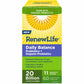 60 Vegetarian Capsules | RenewLife Daily Balance Probiotics + Organic Prebiotics, 20 Billion Active Cultures, 11 Probiotic Strains 