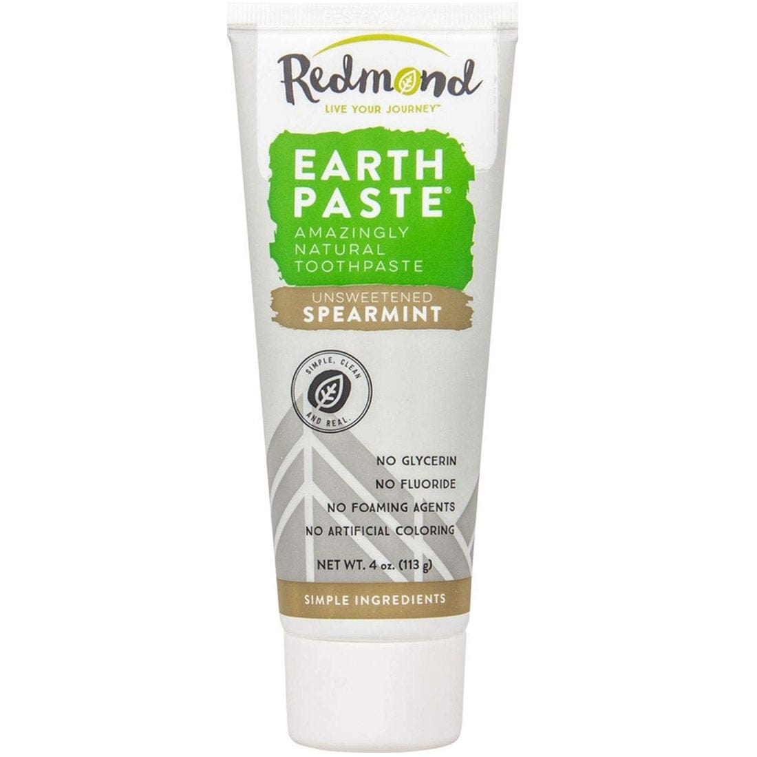 Redmond Earthpaste Toothpaste (No Foaming Agents), 113g