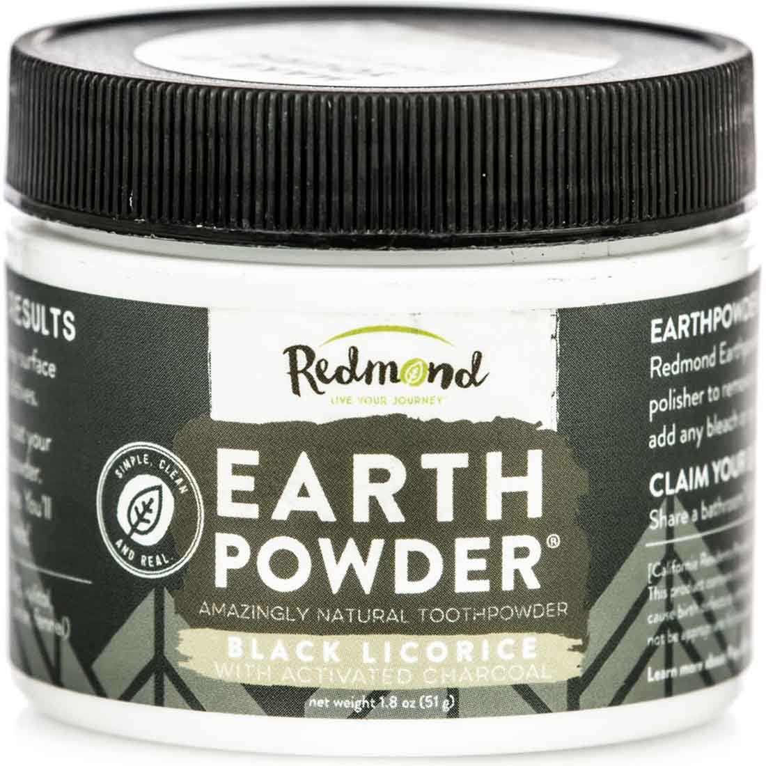 Redmond Earthpowder Tooth Powder (Unsweetened), 51g