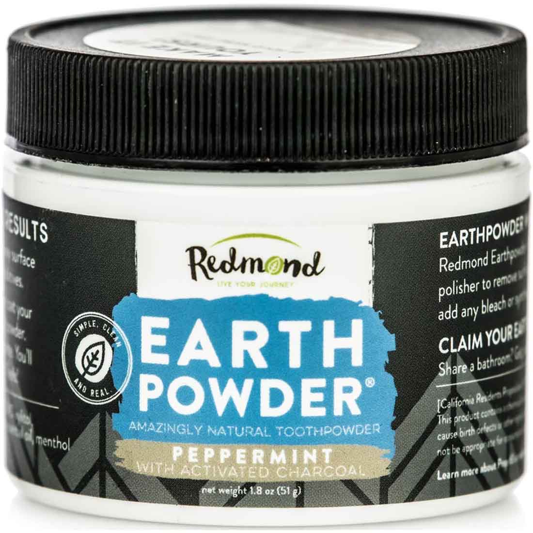 Redmond Earthpowder Tooth Powder (Unsweetened), 51g