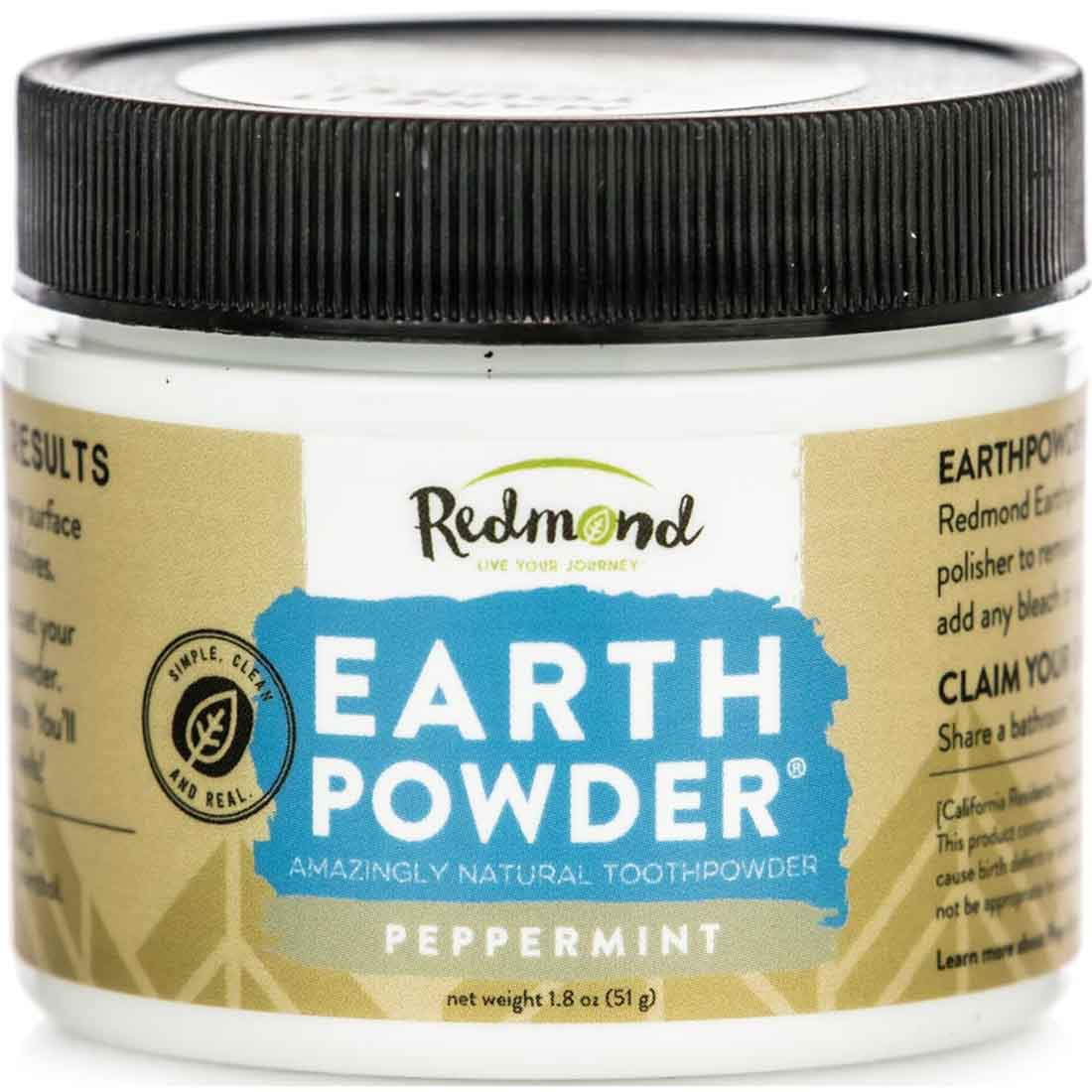 Redmond Earthpowder Tooth Powder (Unsweetened), 51g