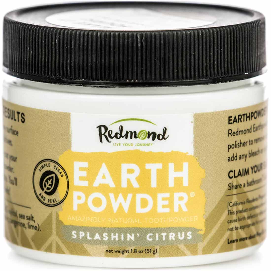 Redmond Earthpowder Tooth Powder (Unsweetened), 51g