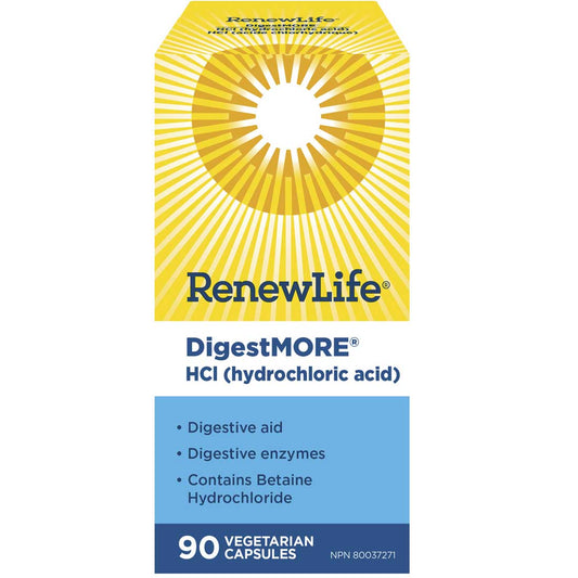 Renew Life DigestMORE HCl, 90 Vegetable Capsules
