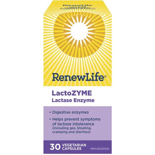 Renew Life LactoZYME, 30 Vegetable Capsules