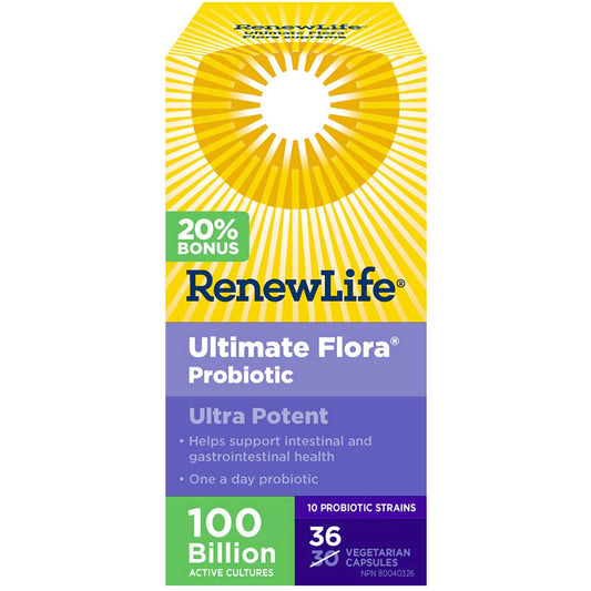 Renew Life Ultimate Flora Ultimate Care Probiotic 100 Billion Active Cultures (Formerly Ultimate Flora Ultra Potent)