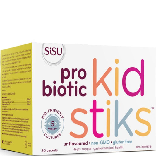 SISU Probiotic Kid Stiks 5 Billion, Flavourless Powder, 30 Single Serve Packets