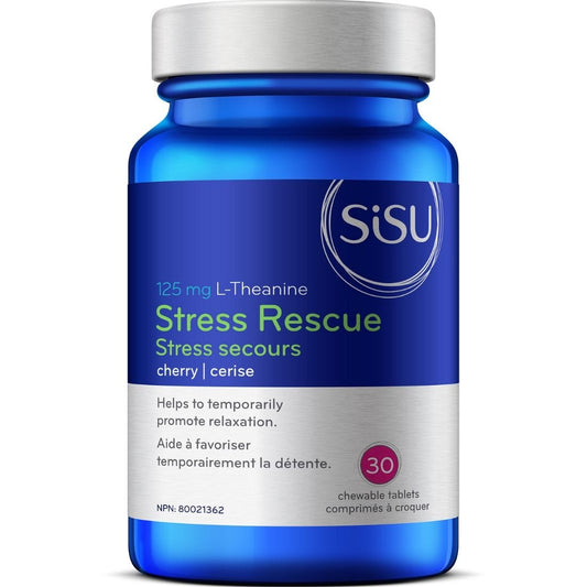 SISU Stress Rescue Chewable L-Theanine 125mg (Suntheanine), 30 Chewable Tablets