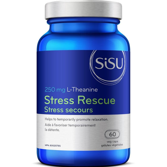 SISU Stress Rescue L-Theanine 250mg (Suntheanine), 60 Vegetable Capsules