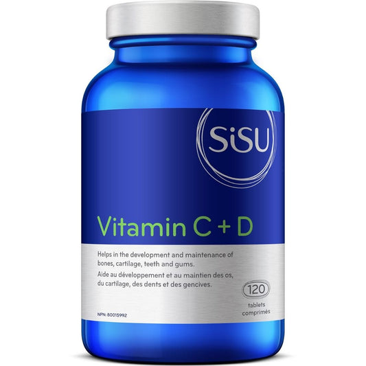 SISU Vitamin C and D (500mg and 500IU), 120 Tablets