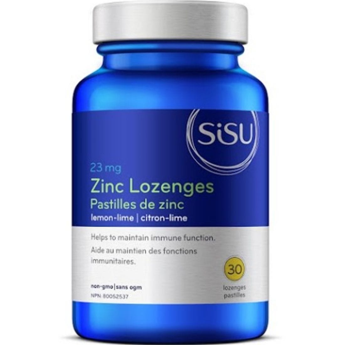 SISU Zinc Lozenges 23mg, Lemon Lime Flavour, 30 Chewable Lozenges