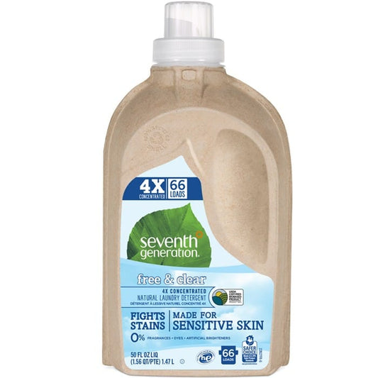 Seventh Generation Laundry Detergent Concentrated, 66 Loads (0% Fragrances or Dyes), 1.47L