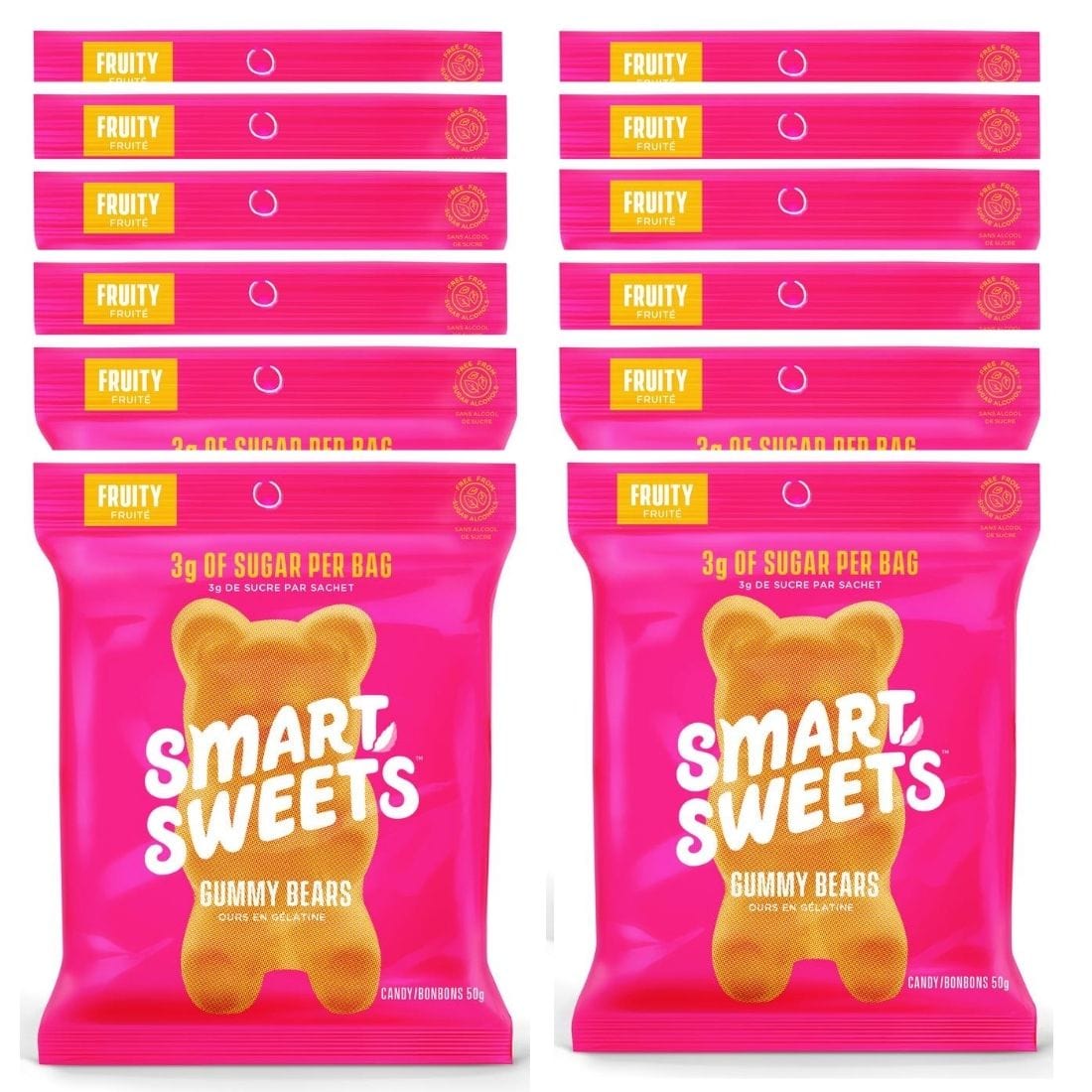 SmartSweets Fruity Gummy Bears, Low Sugar Naturally Sweetened