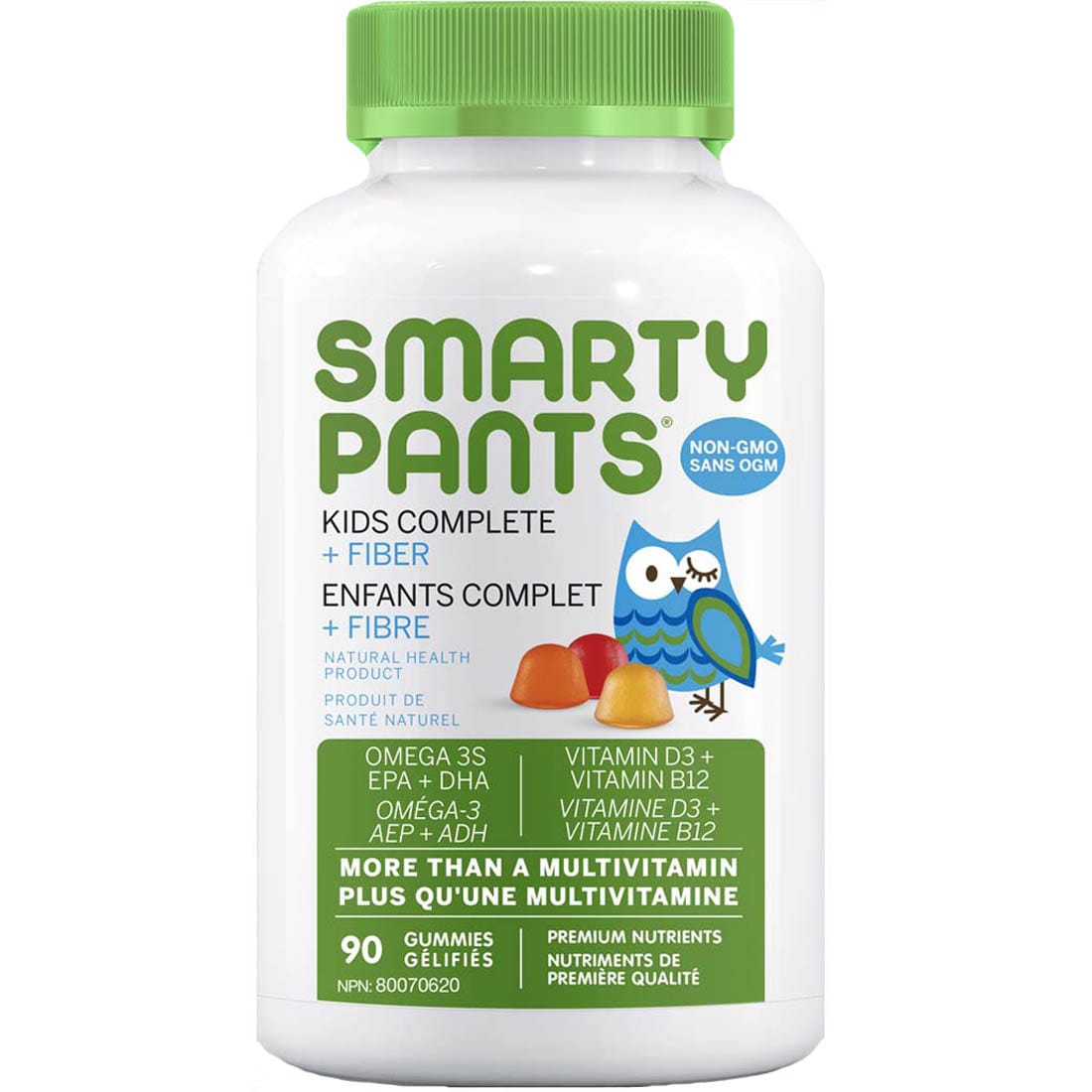 SmartyPants Kids Formula Plus Fiber Gummy Multivitamins, Non-GMO