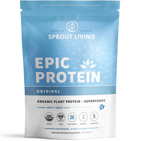 Sprout Living Epic Protein Organic Plant Protein, Made Fresh, Vegan, Gluten-Free, Non-GMO