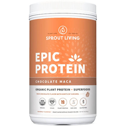 Sprout Living Epic Protein Organic Plant Protein, Made Fresh, Vegan, Gluten-Free, Non-GMO