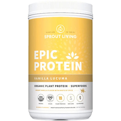 Sprout Living Epic Protein Organic Plant Protein, Made Fresh, Vegan, Gluten-Free, Non-GMO